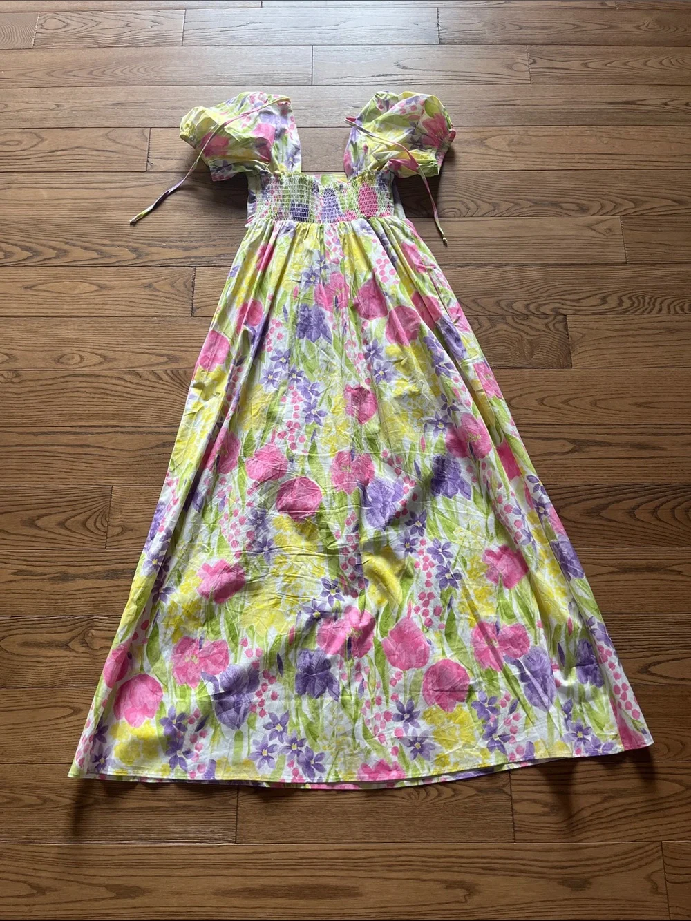 Show Me Your MuMu Pink Yellow Purple Floral Maxi Dress - Picture 6 of 6